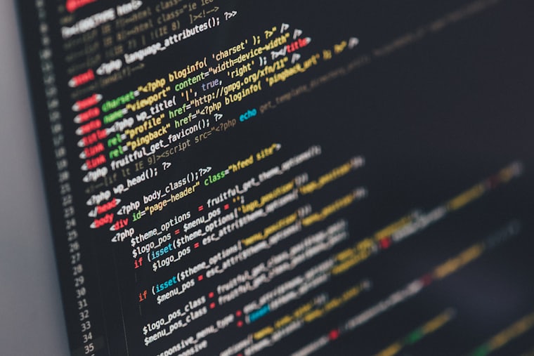 Source code displayed on a screen